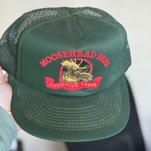 Vintage Moosehead Canadian Lager trucker cap hat / OS